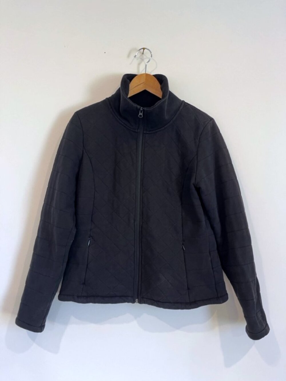 The North Face Women’s Black Quilted Zip Jacket Size L Full Zip